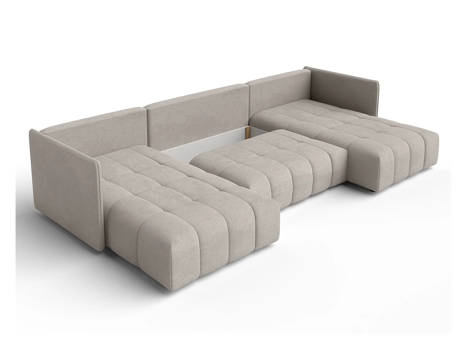 AX LIVING Canapé en u Mersino canapé panoramique convertible beige 353