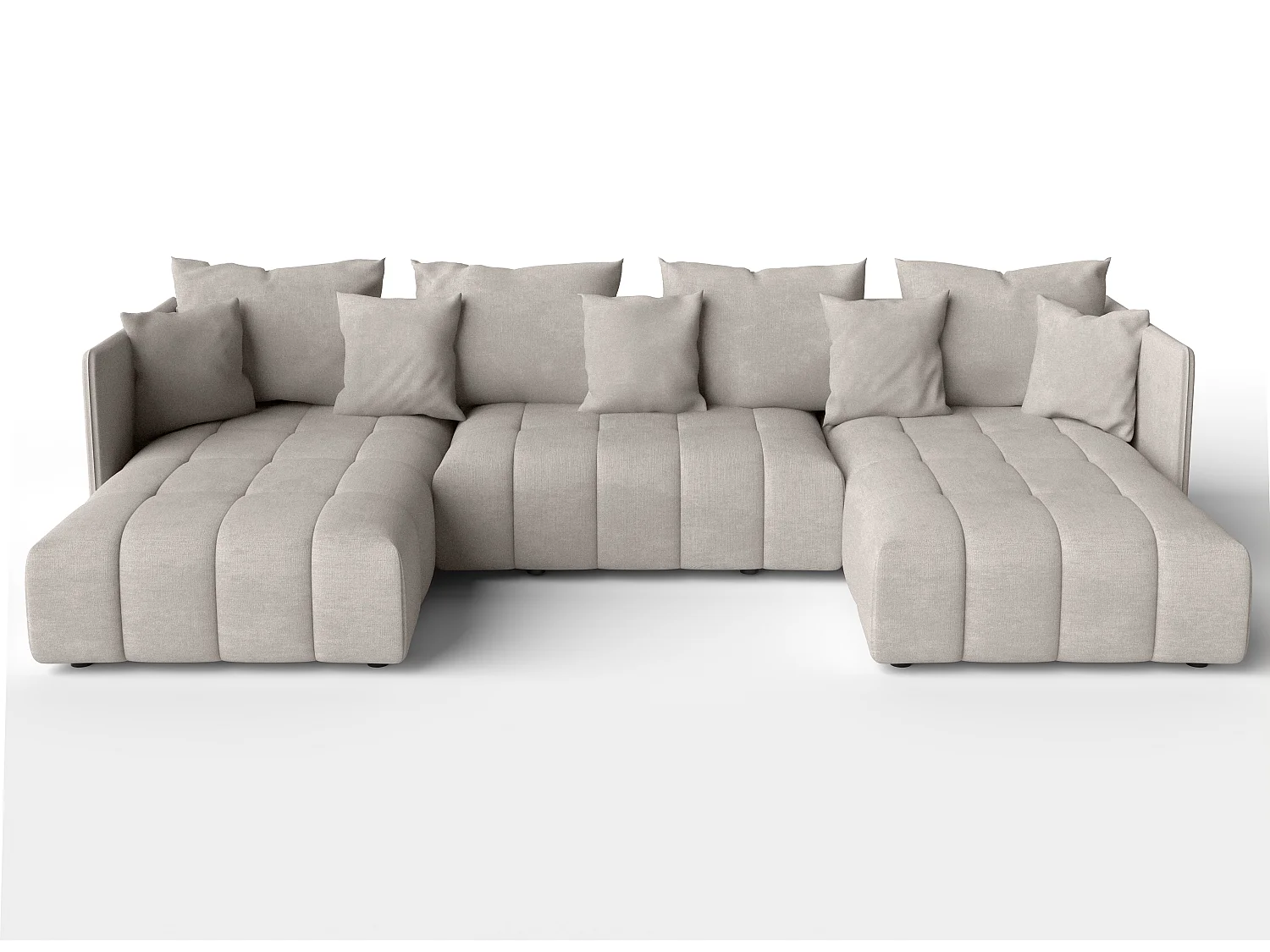 AX LIVING Canapé en u Mersino canapé panoramique convertible beige 353