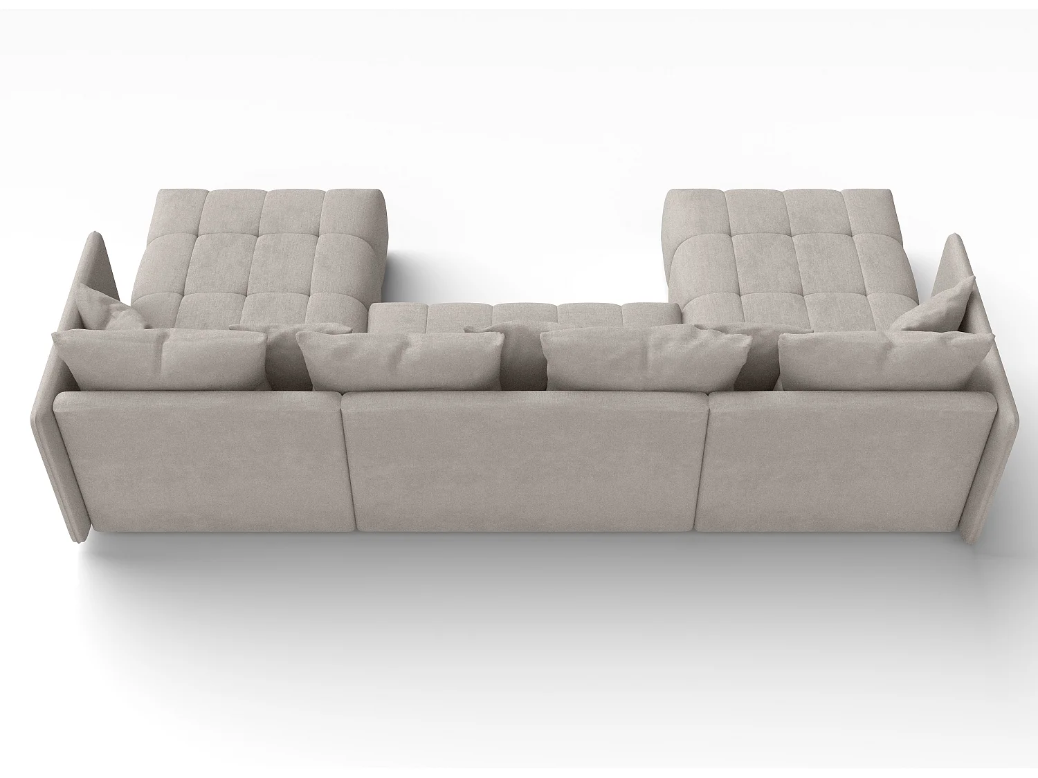 AX LIVING Canapé en u Mersino canapé panoramique convertible beige 353