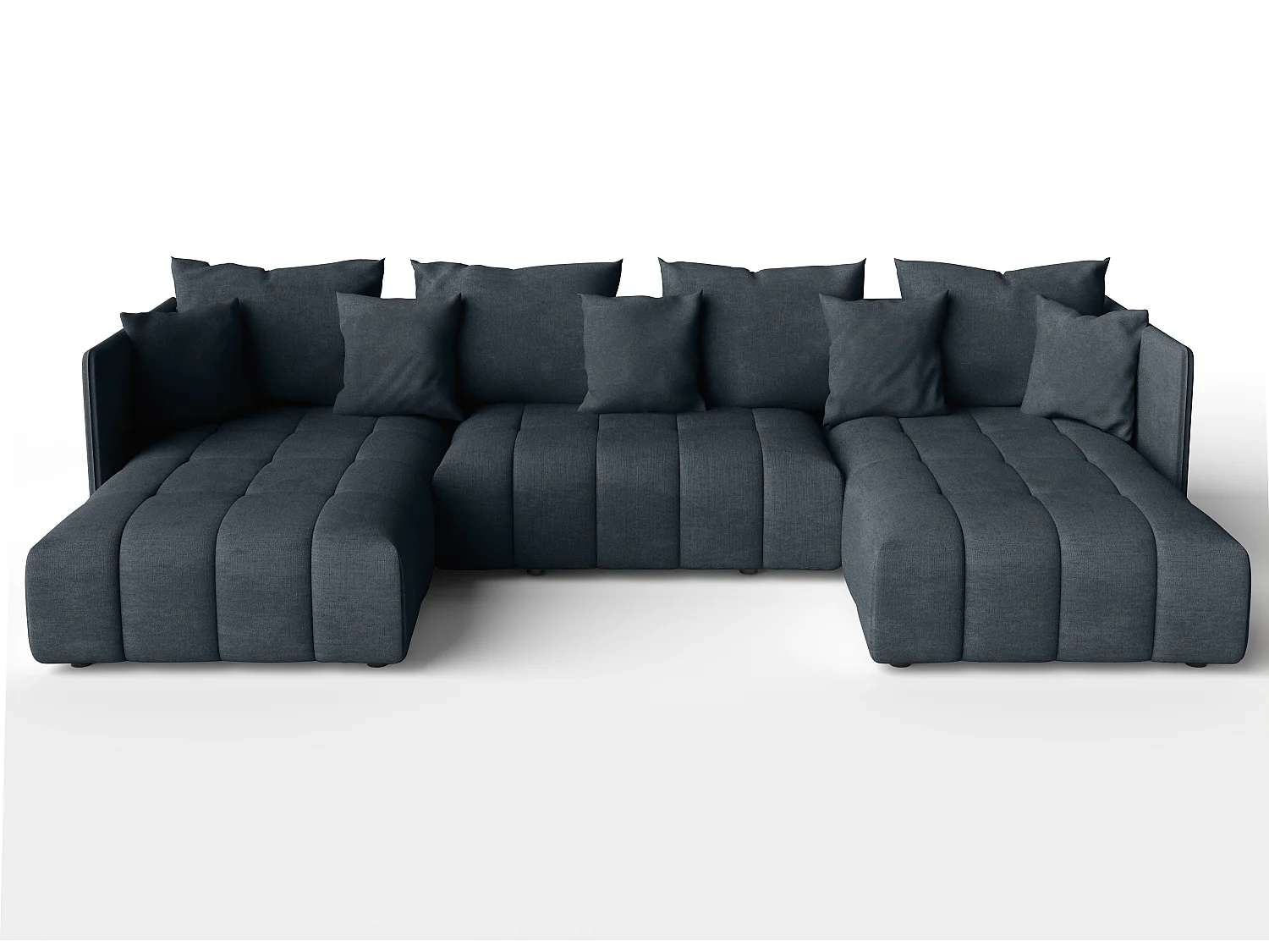 AX LIVING Canapé en u Mersino canapé panoramique convertible gris 353