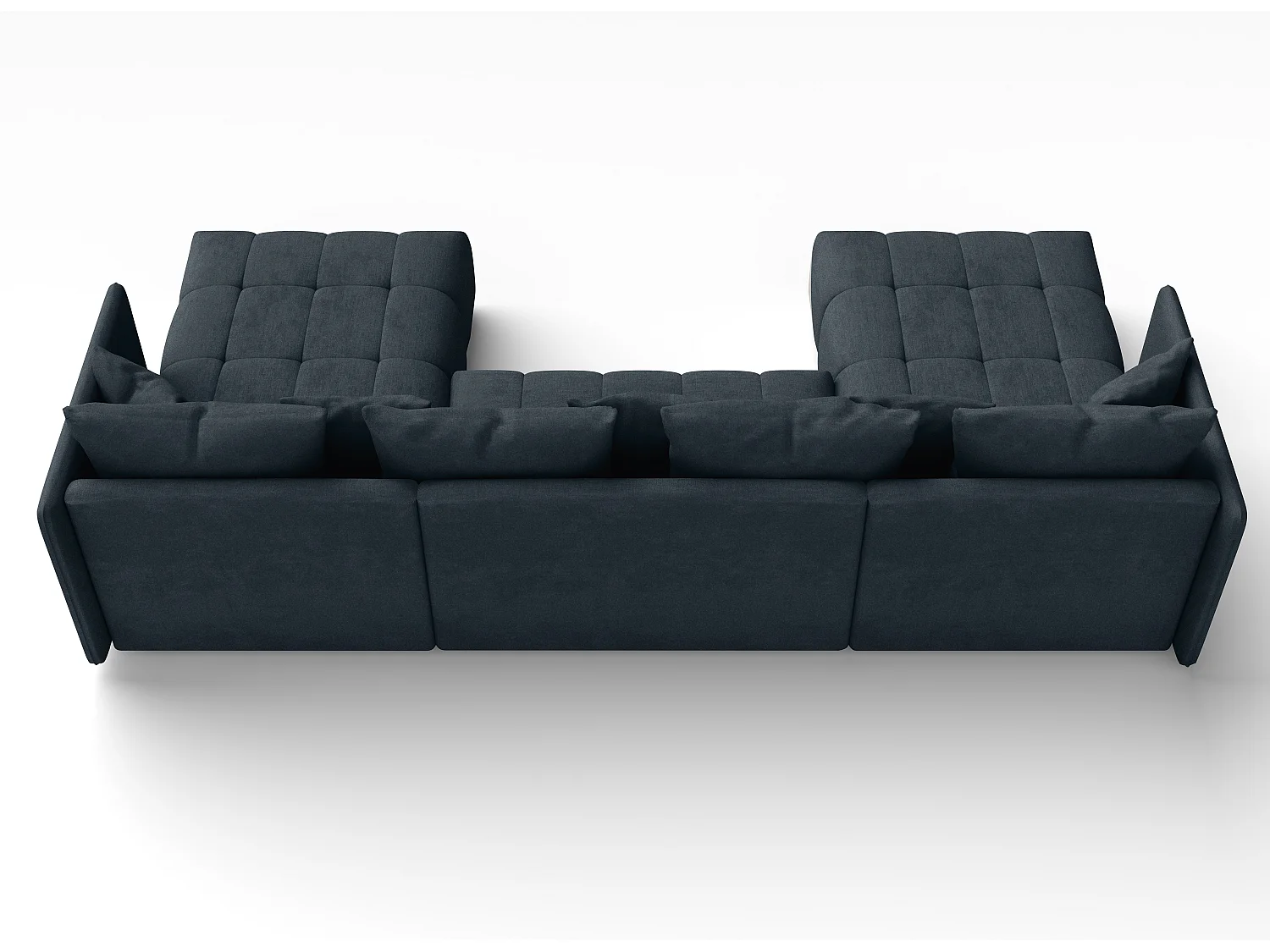 AX LIVING Canapé en u Mersino canapé panoramique convertible gris 353