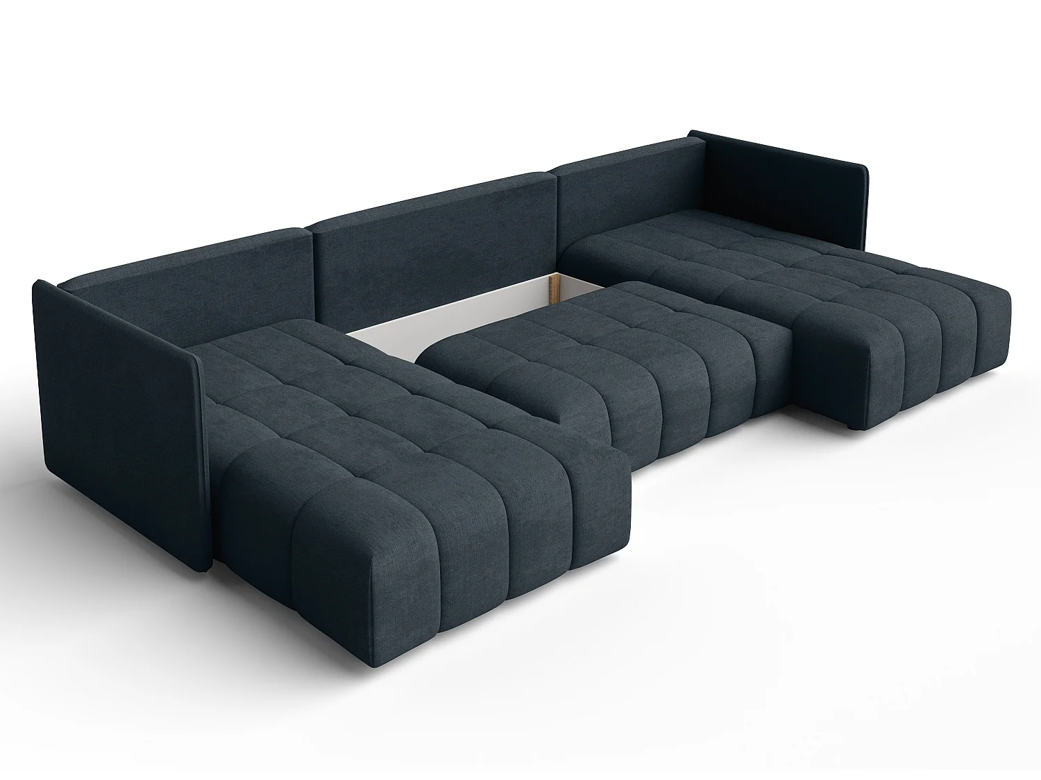 AX LIVING Canapé en u Mersino canapé panoramique convertible gris 353