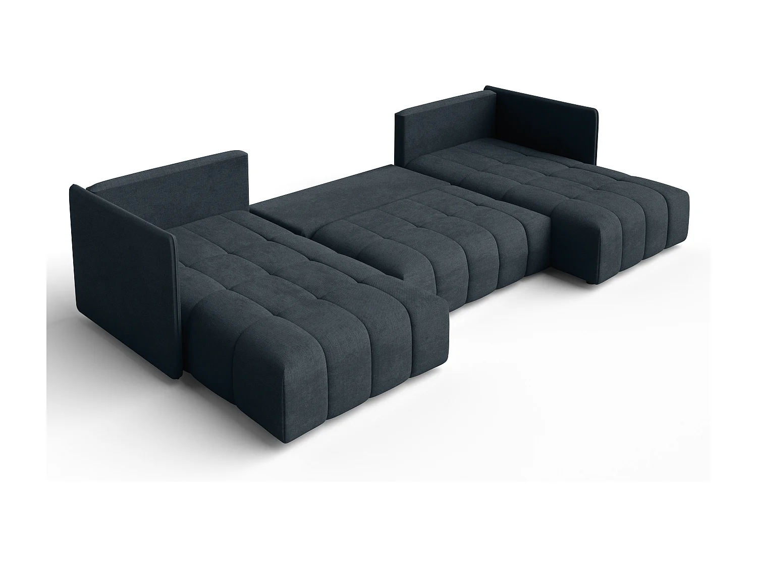 AX LIVING Canapé en u Mersino canapé panoramique convertible gris 353