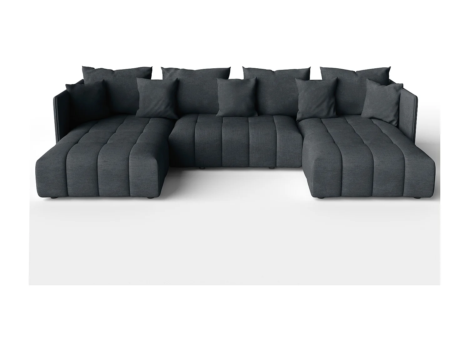 AX LIVING Canapé en u Mersino canapé panoramique convertible gris 353