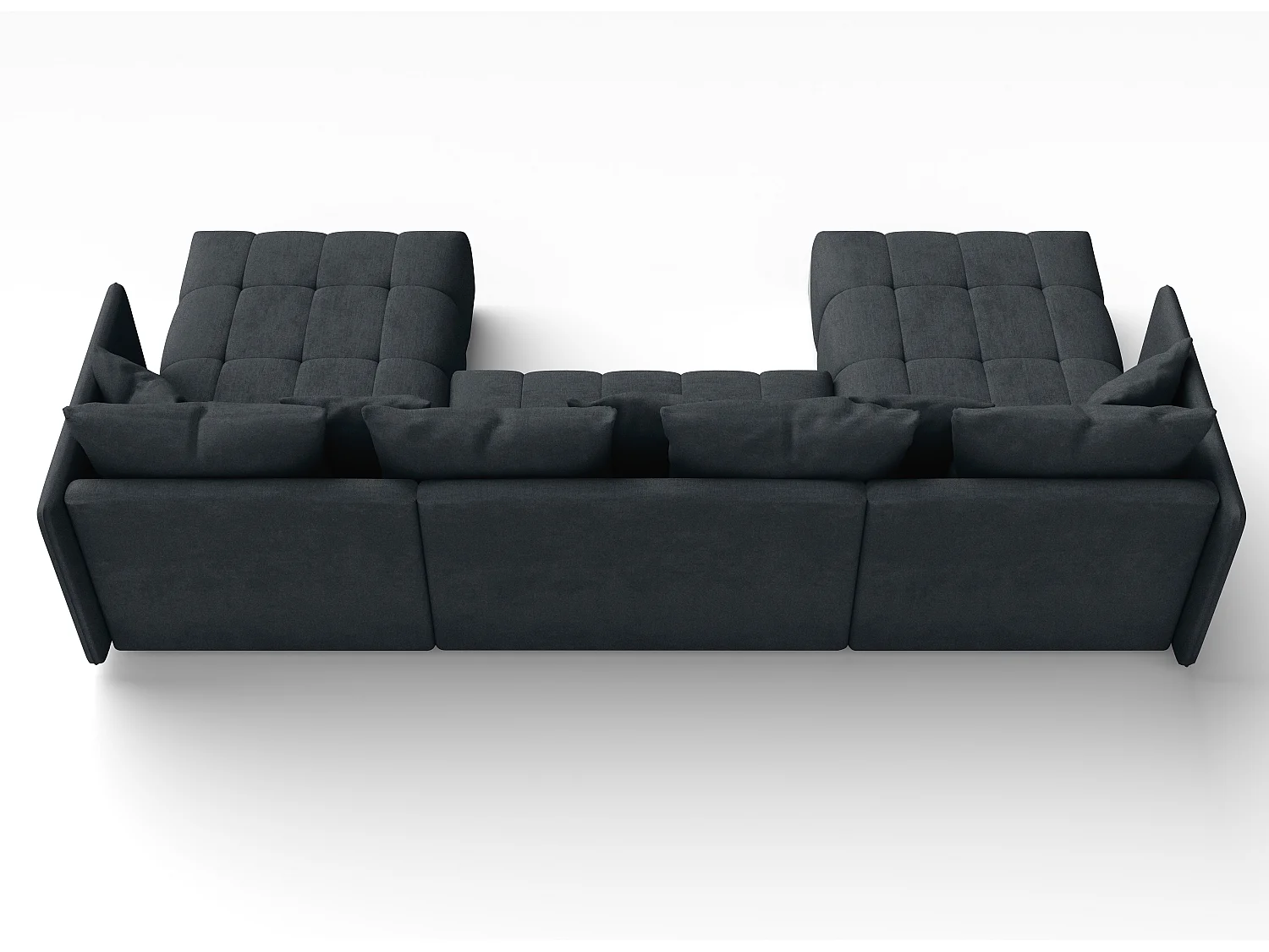 AX LIVING Canapé en u Mersino canapé panoramique convertible gris 353