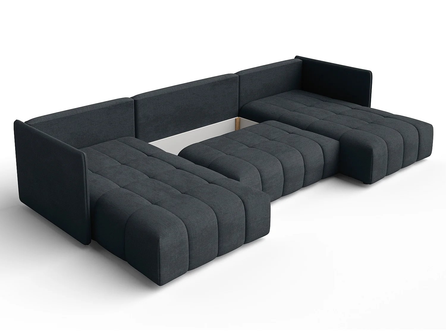 AX LIVING Canapé en u Mersino canapé panoramique convertible gris 353