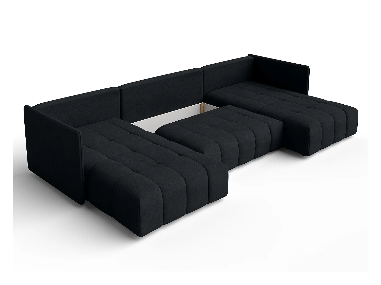 AX LIVING Hoekbank U vorm Mersino 353 cm in Antraciet met Bedfunctie