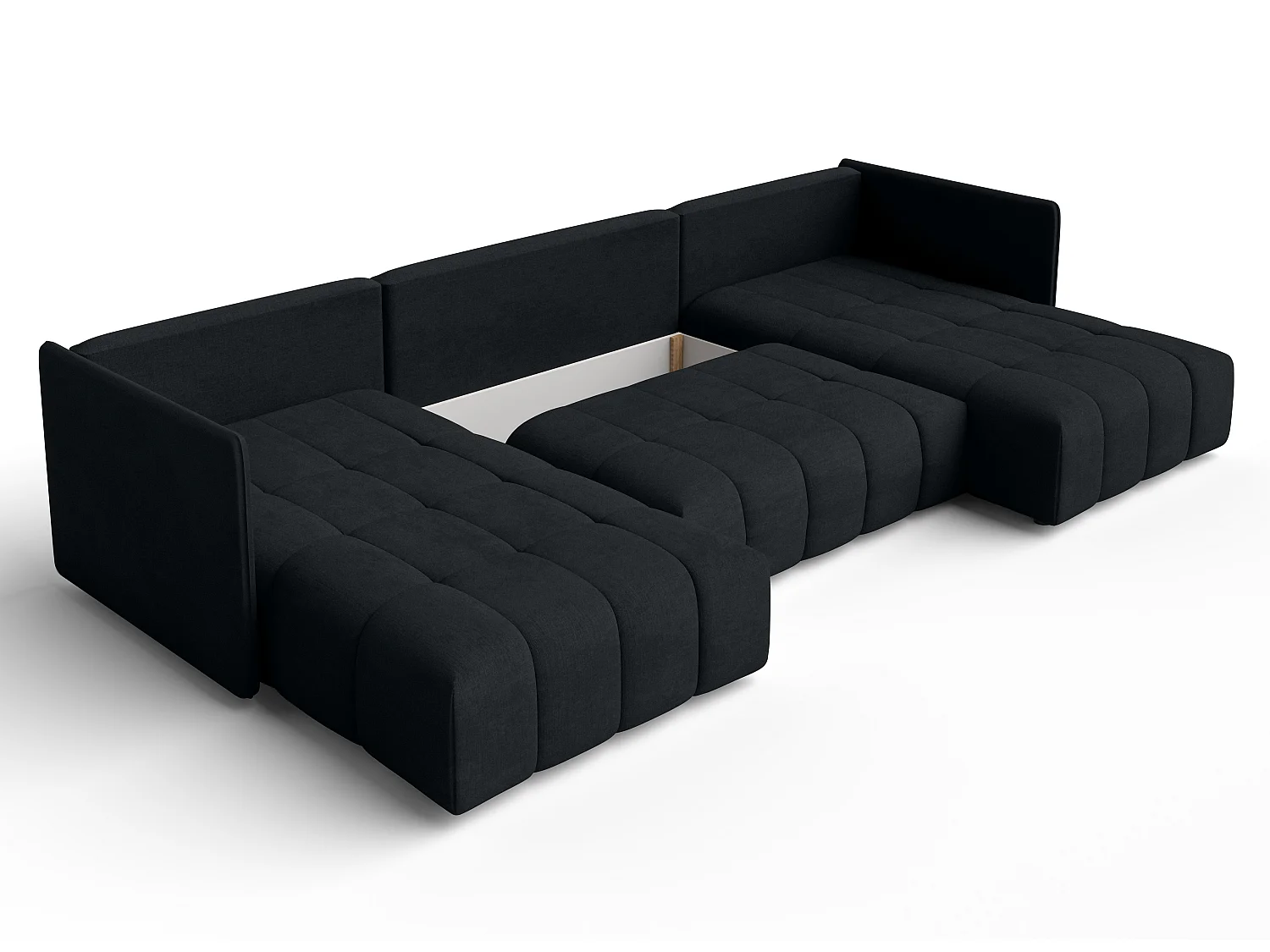 AX LIVING Canapé u Mersino canapé panoramique convertible anthracite