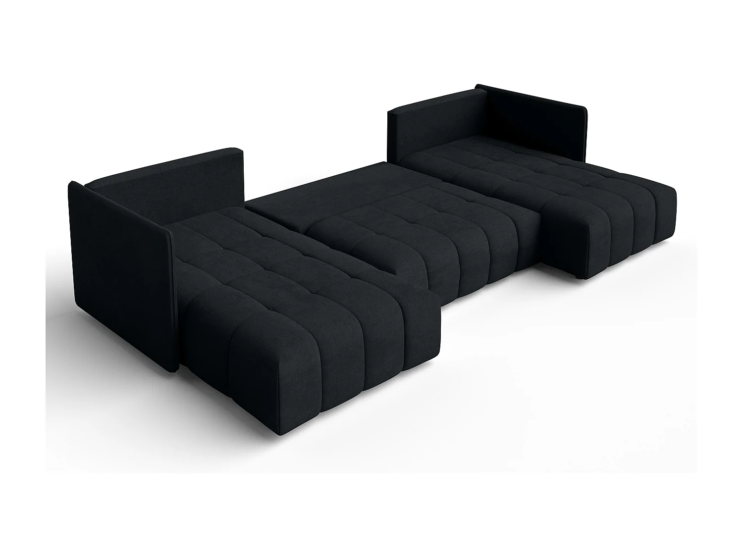 AX LIVING Canapé u Mersino canapé panoramique convertible anthracite