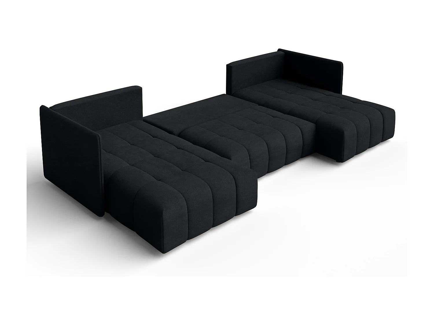 AX LIVING Canapé u Mersino canapé panoramique convertible anthracite