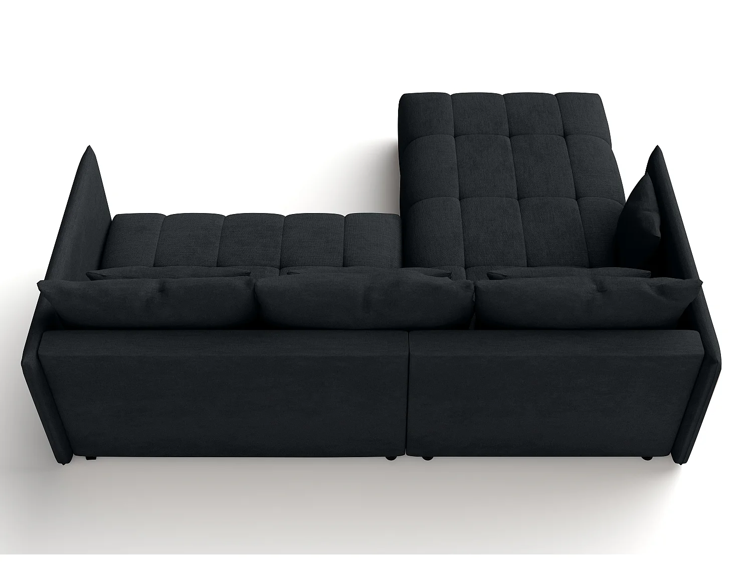 AX LIVING Canapé d’angle convertible Gaziante – 245 cm anthracite