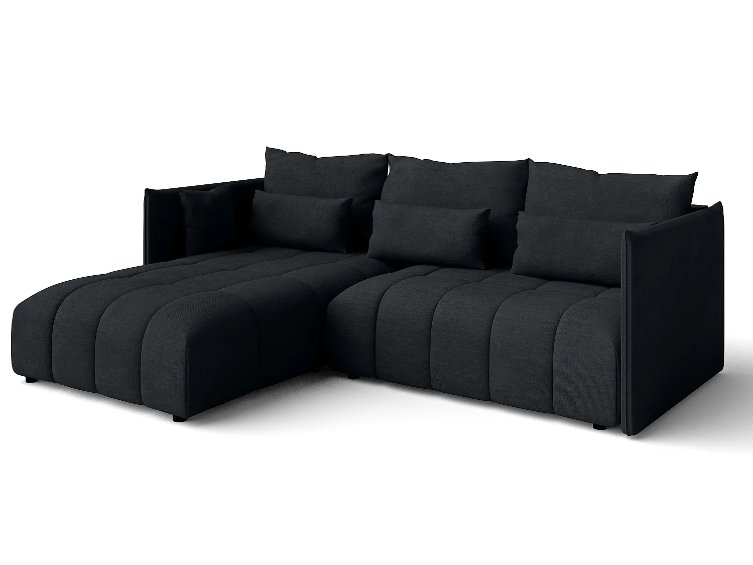 AX LIVING Canapé d’angle convertible Gaziante – 245 cm anthracite