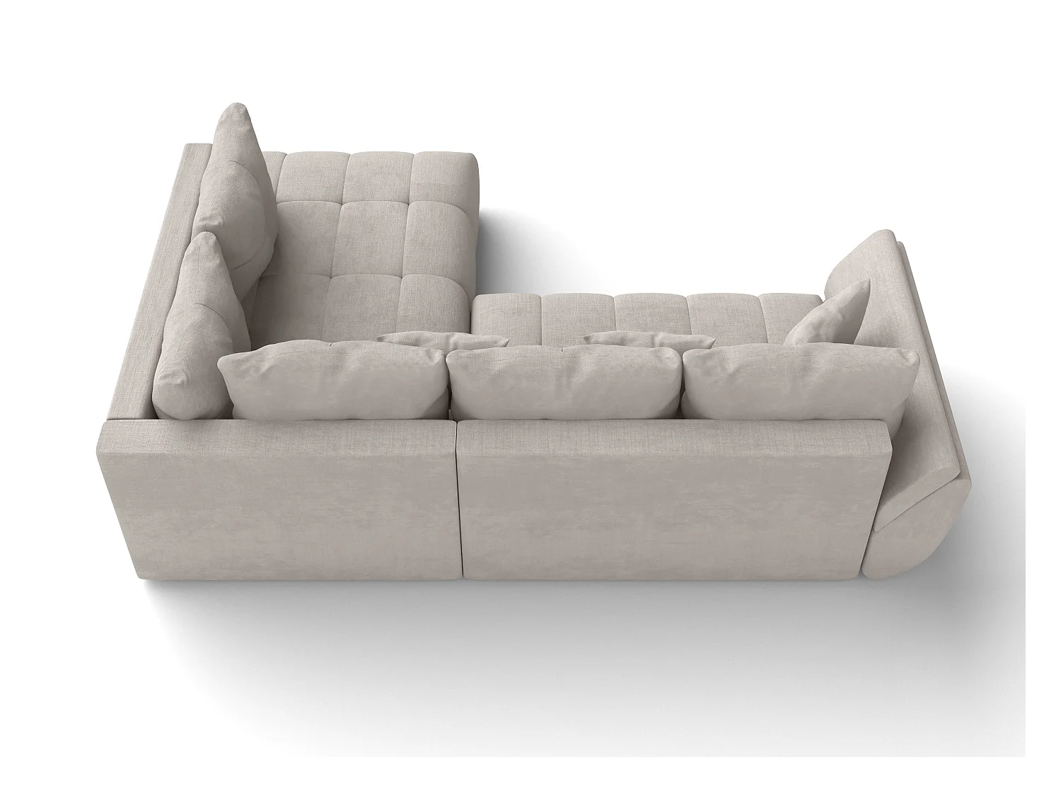 AX LIVING Kayseri Eckschlafcouch mit Bettkasten 266 cm beige
