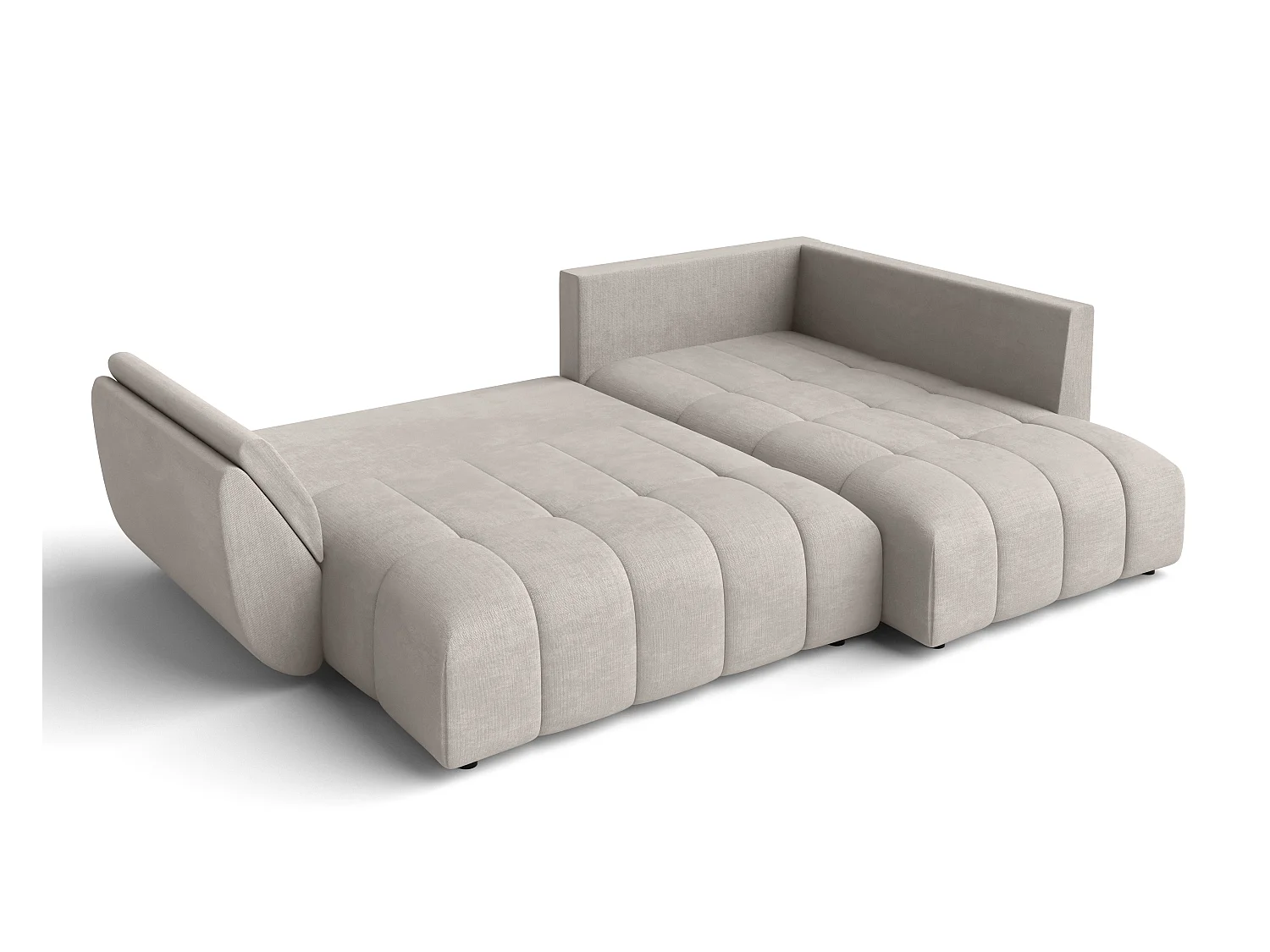 AX LIVING Kayseri Eckschlafcouch mit Bettkasten 266 cm beige