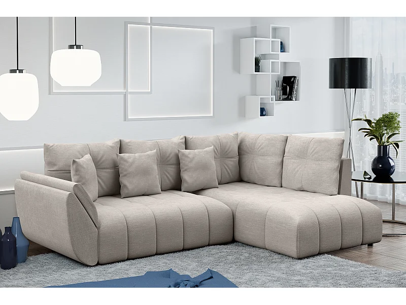 AX LIVING Canapé d angle convertible Kayseri canapé beige 266 cm