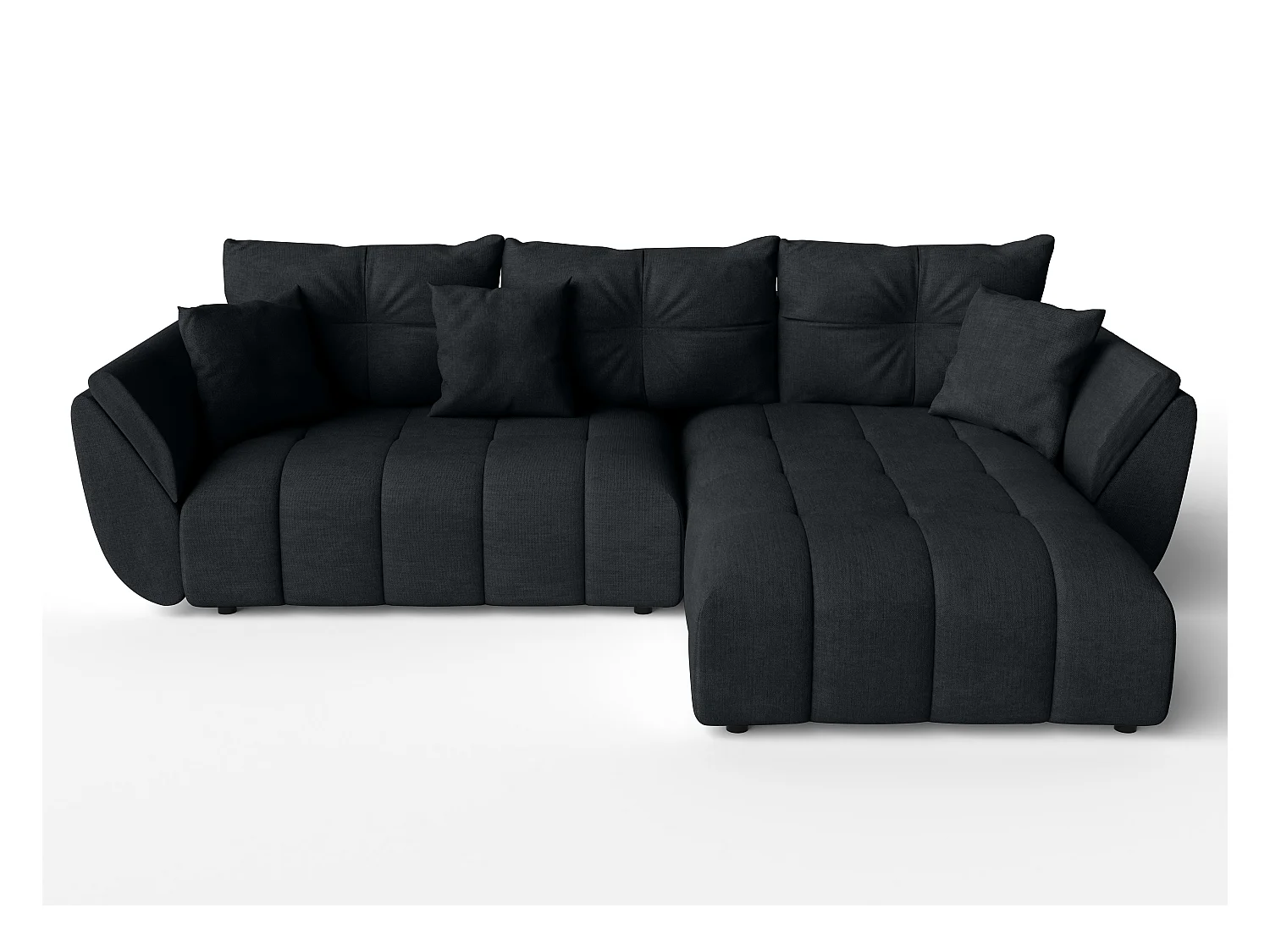AX LIVING Antalya Eckschlafcouch mit Bettkasten 280 cm anthrazit