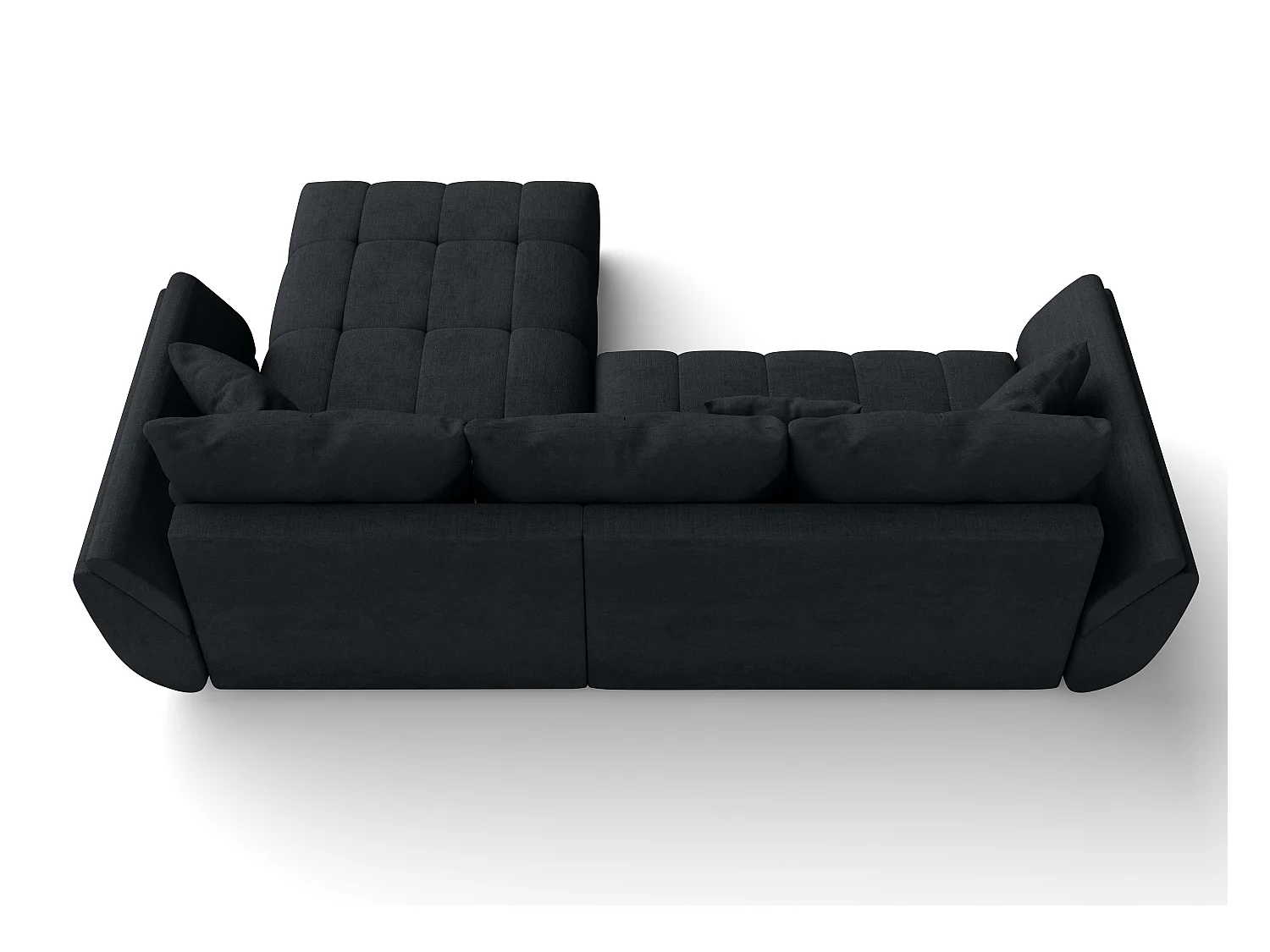 AX LIVING Antalya Eckschlafcouch mit Bettkasten 280 cm anthrazit