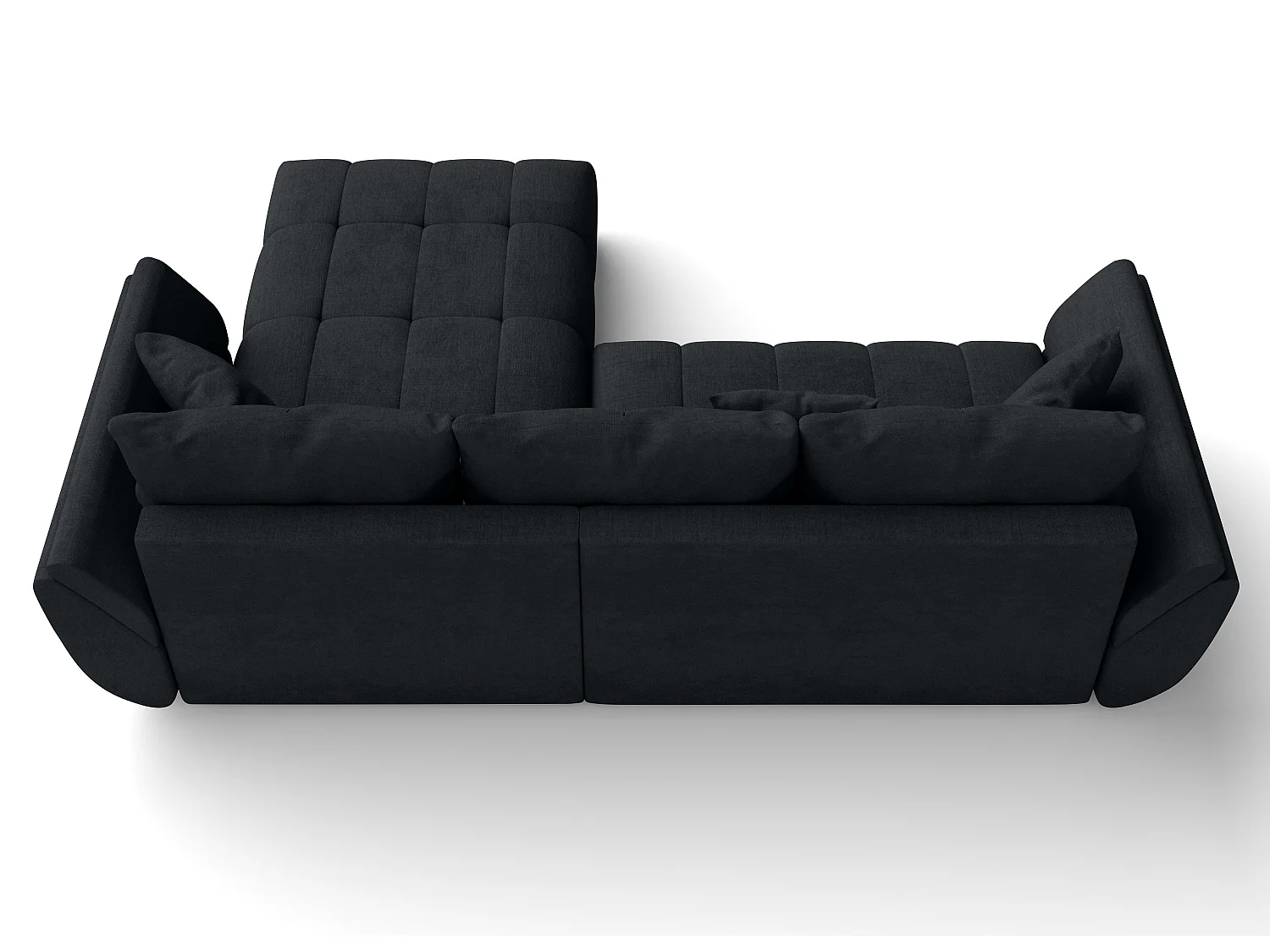 AX LIVING Canapé méridien Antalya canapé angles convertible gris foncé