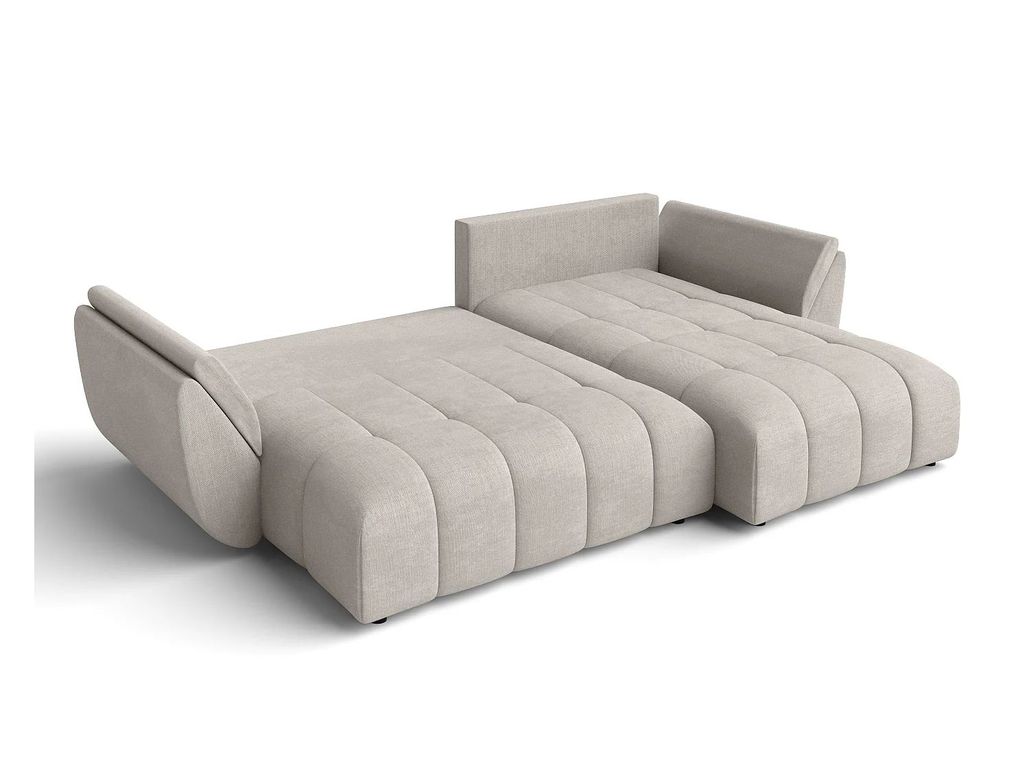 AX LIVING Hoekbank L vorm Antalya 280 cm in Beige met Bedfunctie