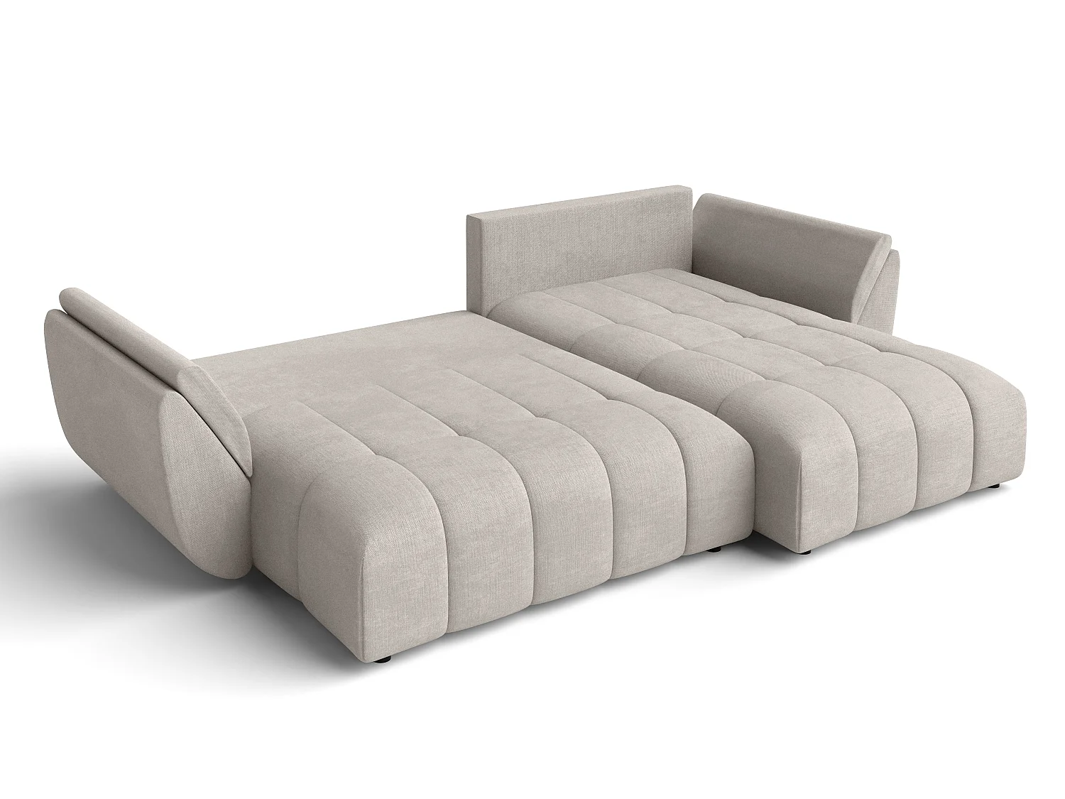 AX LIVING Hoekbank L vorm Antalya 280 cm in Beige met Bedfunctie