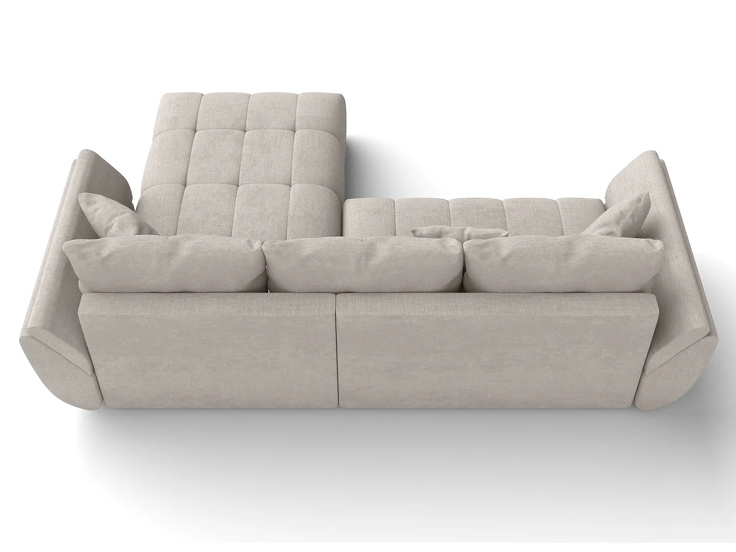 AX LIVING Canapé méridien Antalya canapé d angles convertible beige