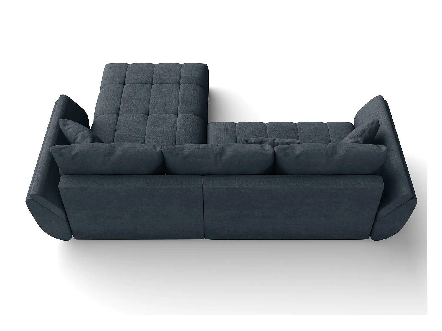 AX LIVING Antalya Eckschlafcouch mit Bettkasten 280 cm graphit