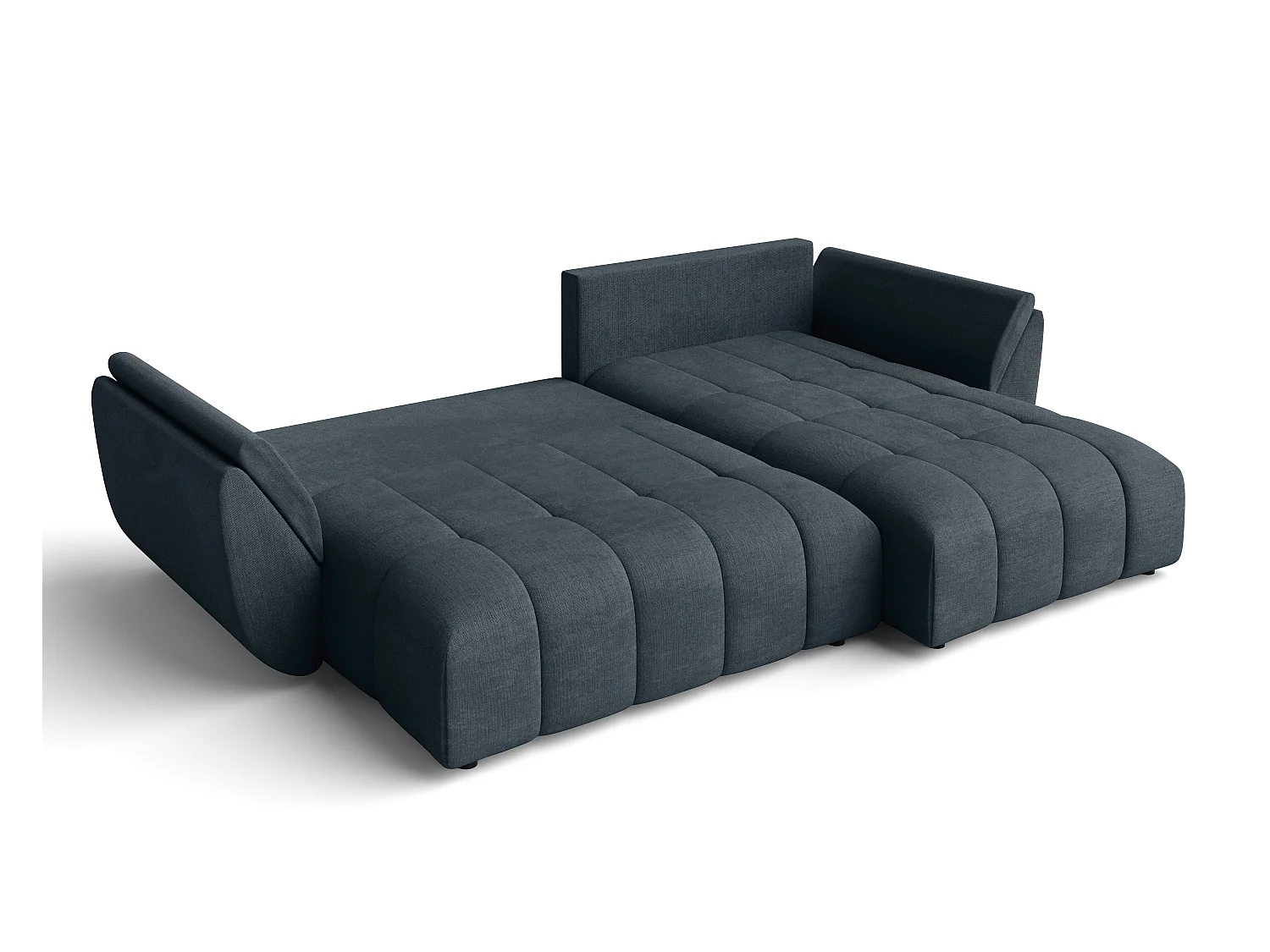 AX LIVING Antalya Eckschlafcouch mit Bettkasten 280 cm graphit