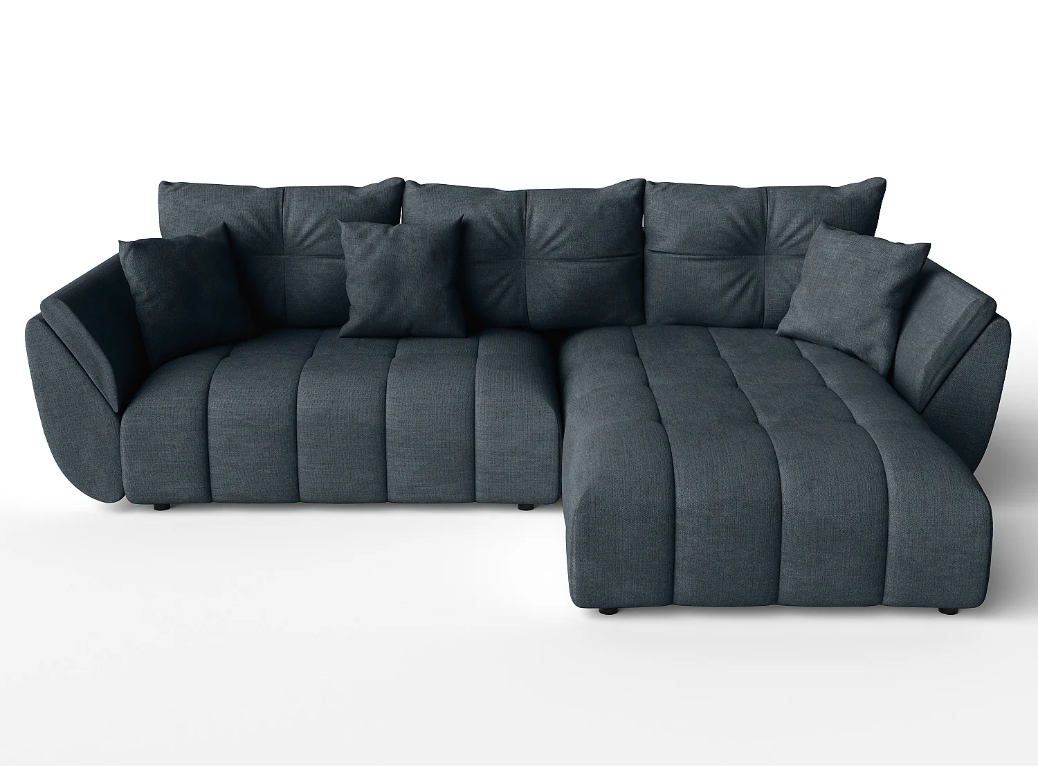AX LIVING Antalya Eckschlafcouch mit Bettkasten 280 cm graphit