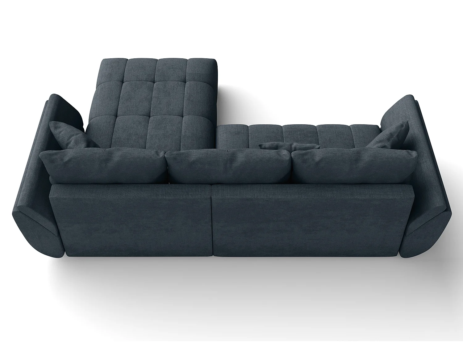 AX LIVING Antalya Eckschlafcouch mit Bettkasten 280 cm graphit