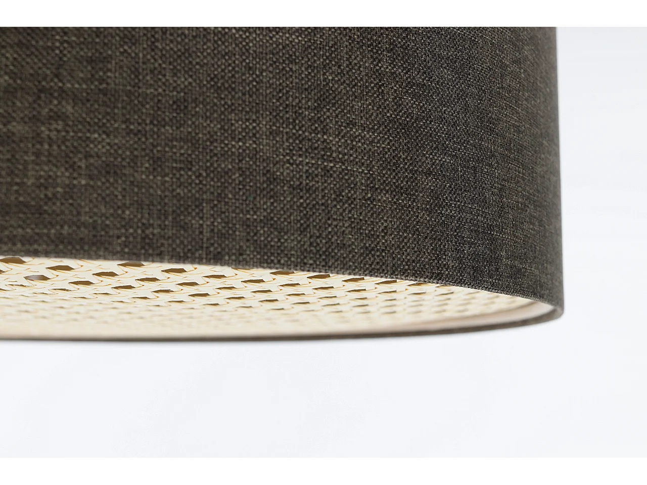 Plafon sufitowy ERUTAN RATTAN 60 szary