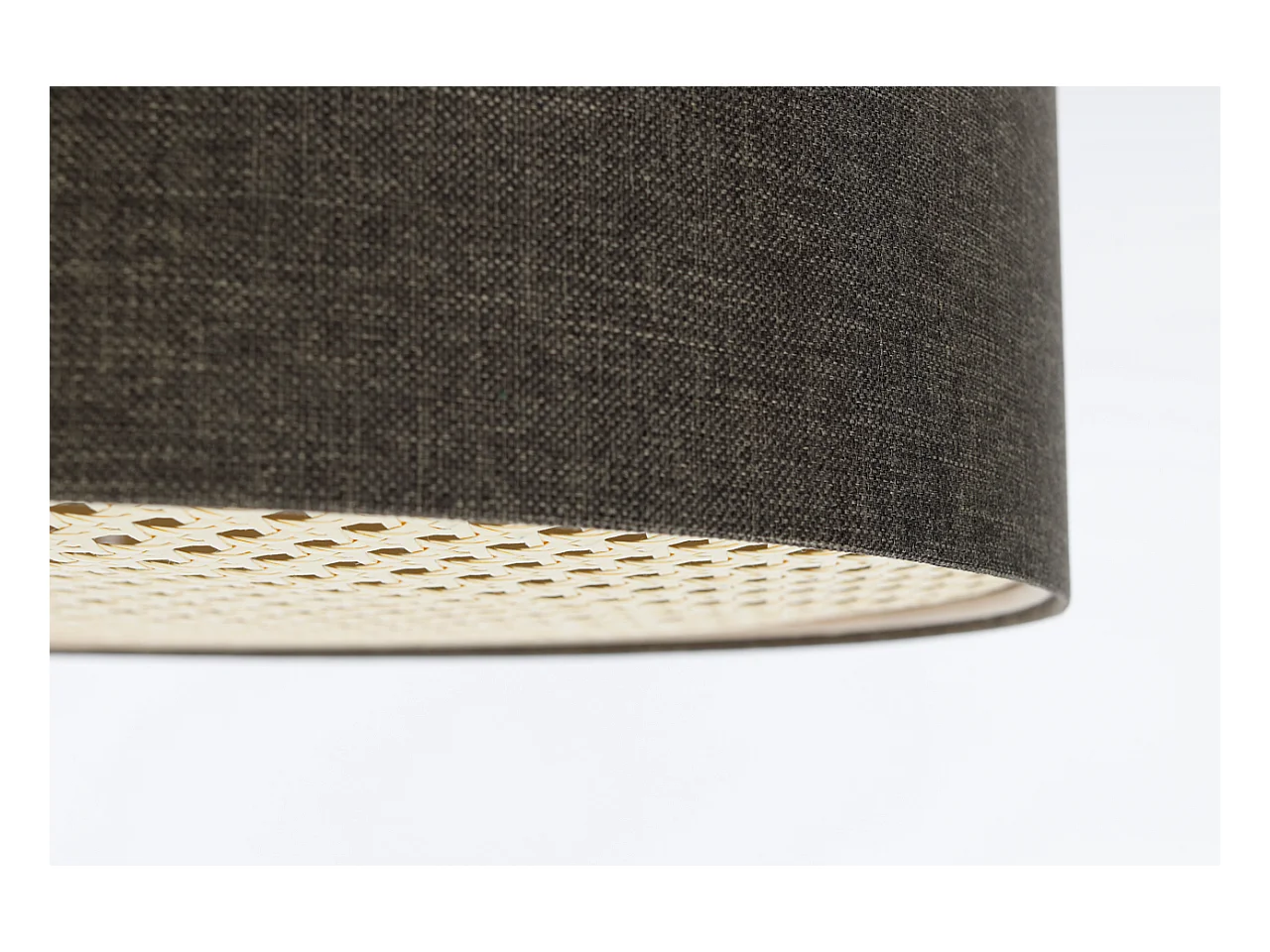 Plafon sufitowy ERUTAN RATTAN 50 szary