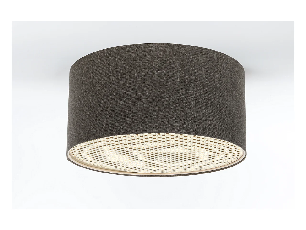 Plafon sufitowy ERUTAN RATTAN 70 szary