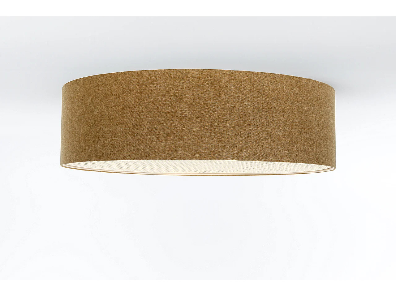 Plafon sufitowy ERUTAN RATTAN 70 żółty