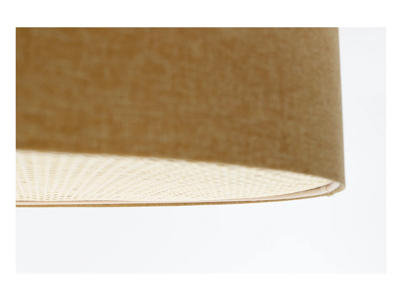 Plafon sufitowy ERUTAN RATTAN 40 żółty