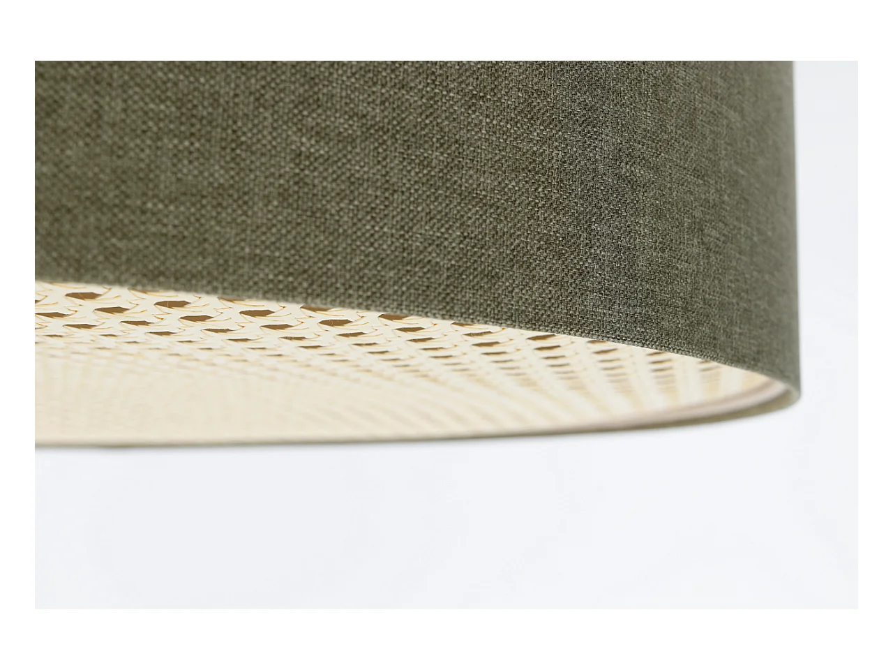 Plafon sufitowy ERUTAN RATTAN 40 zielony