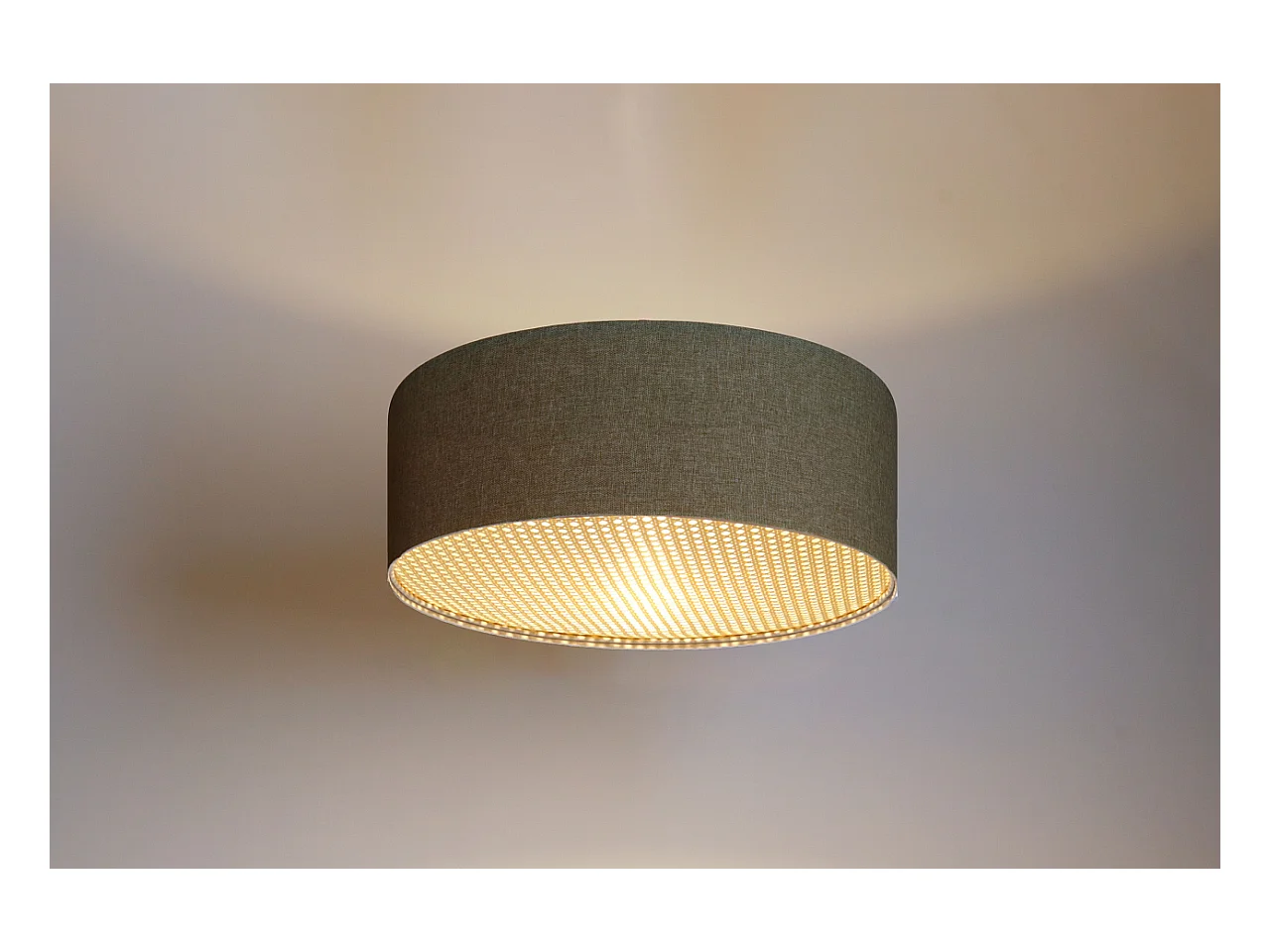 Plafon sufitowy ERUTAN RATTAN 40 zielony