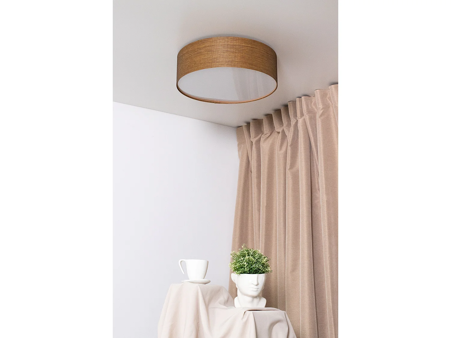 Deckenleuchte Mesh-Textil mit Diffusor