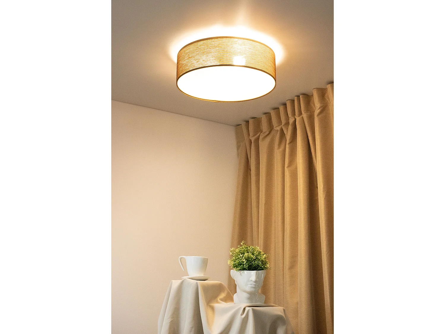 Deckenleuchte Mesh-Textil mit Diffusor