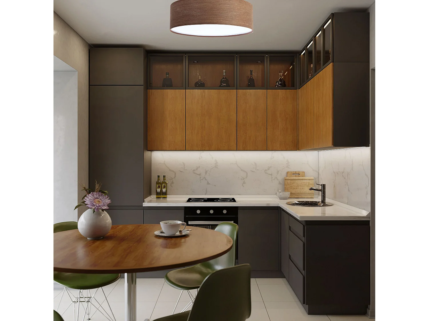 Deckenleuchte Mesh-Textil mit Diffusor