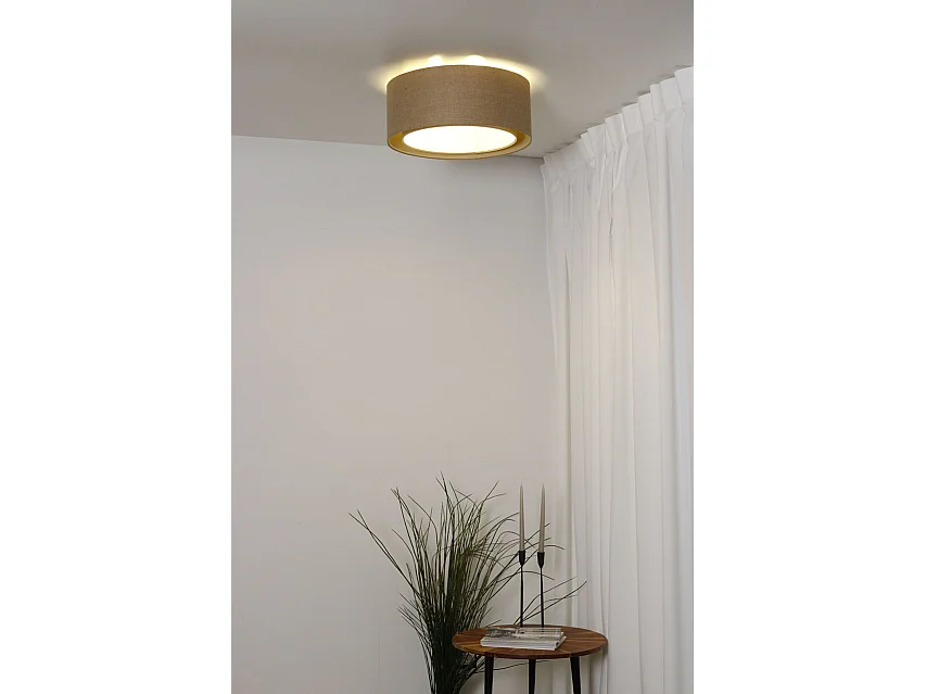 Plafonnier en jute naturelle Boho