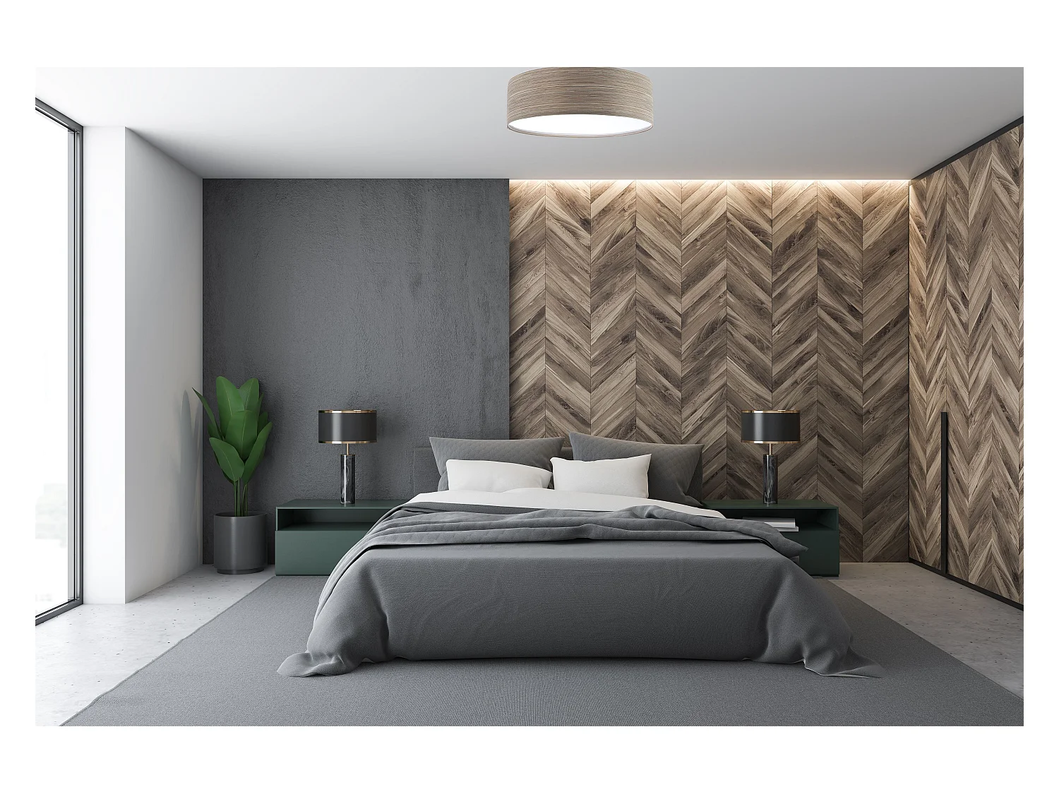 Deckenleuchte Mesh-Textil mit Diffusor