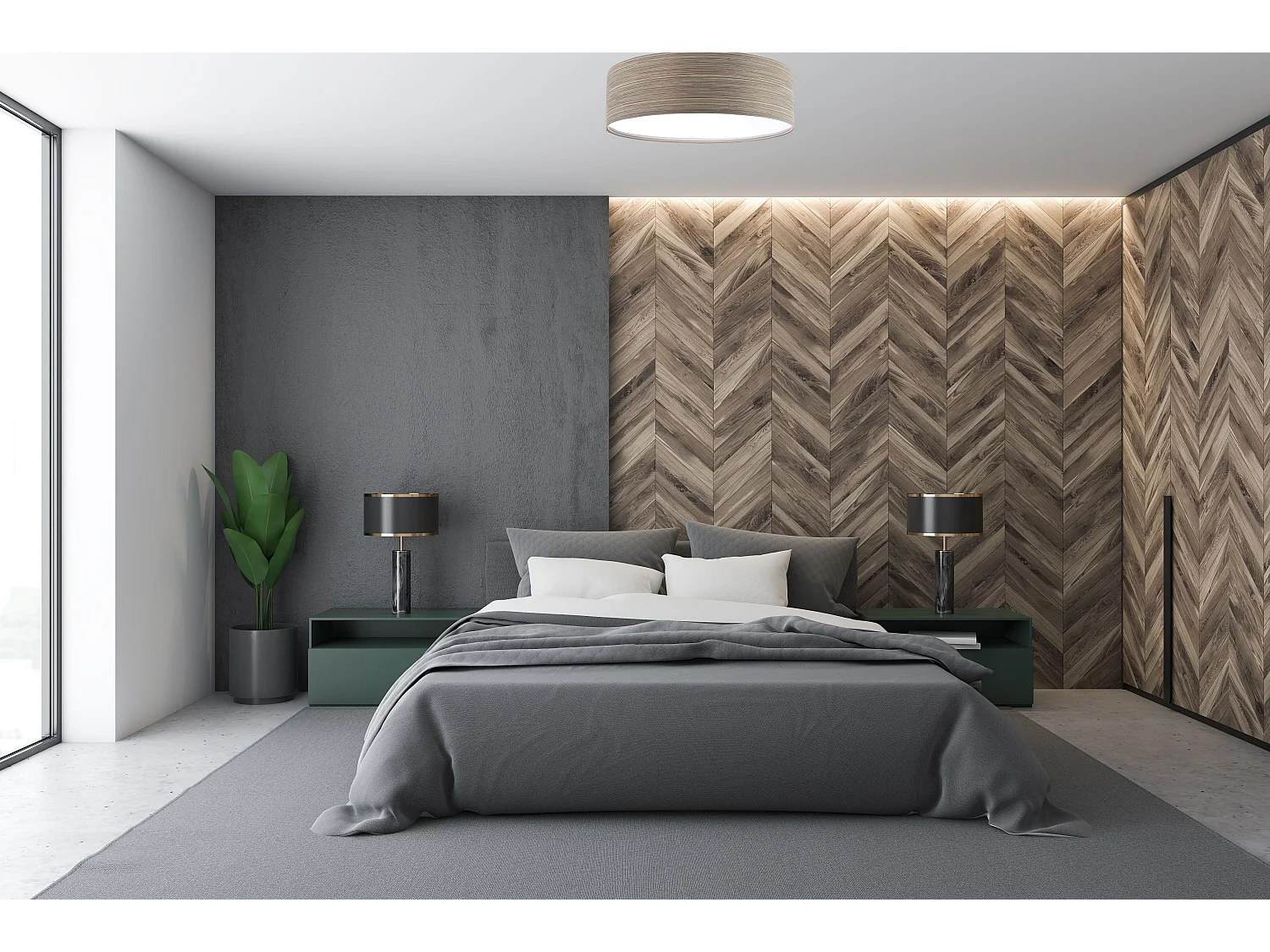 Deckenleuchte Mesh-Textil mit Diffusor