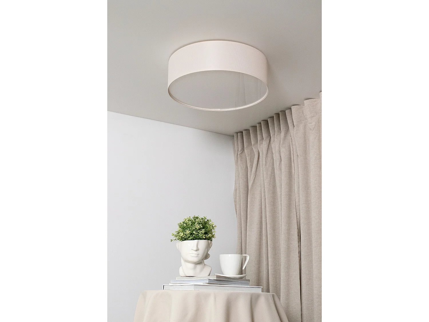 Deckenleuchte Mesh-Textil mit Diffusor