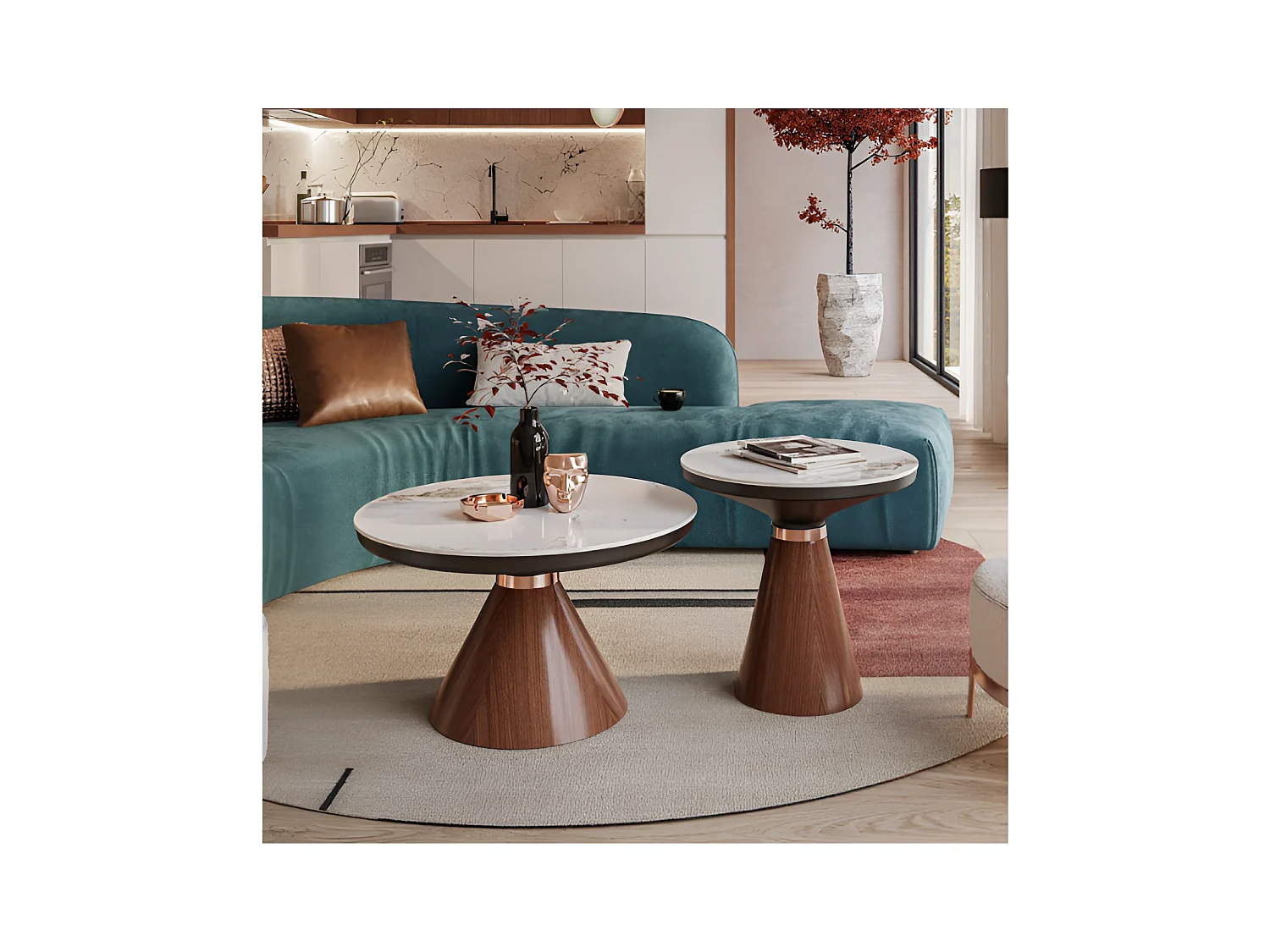 Table basse Talma Set/Multicolore