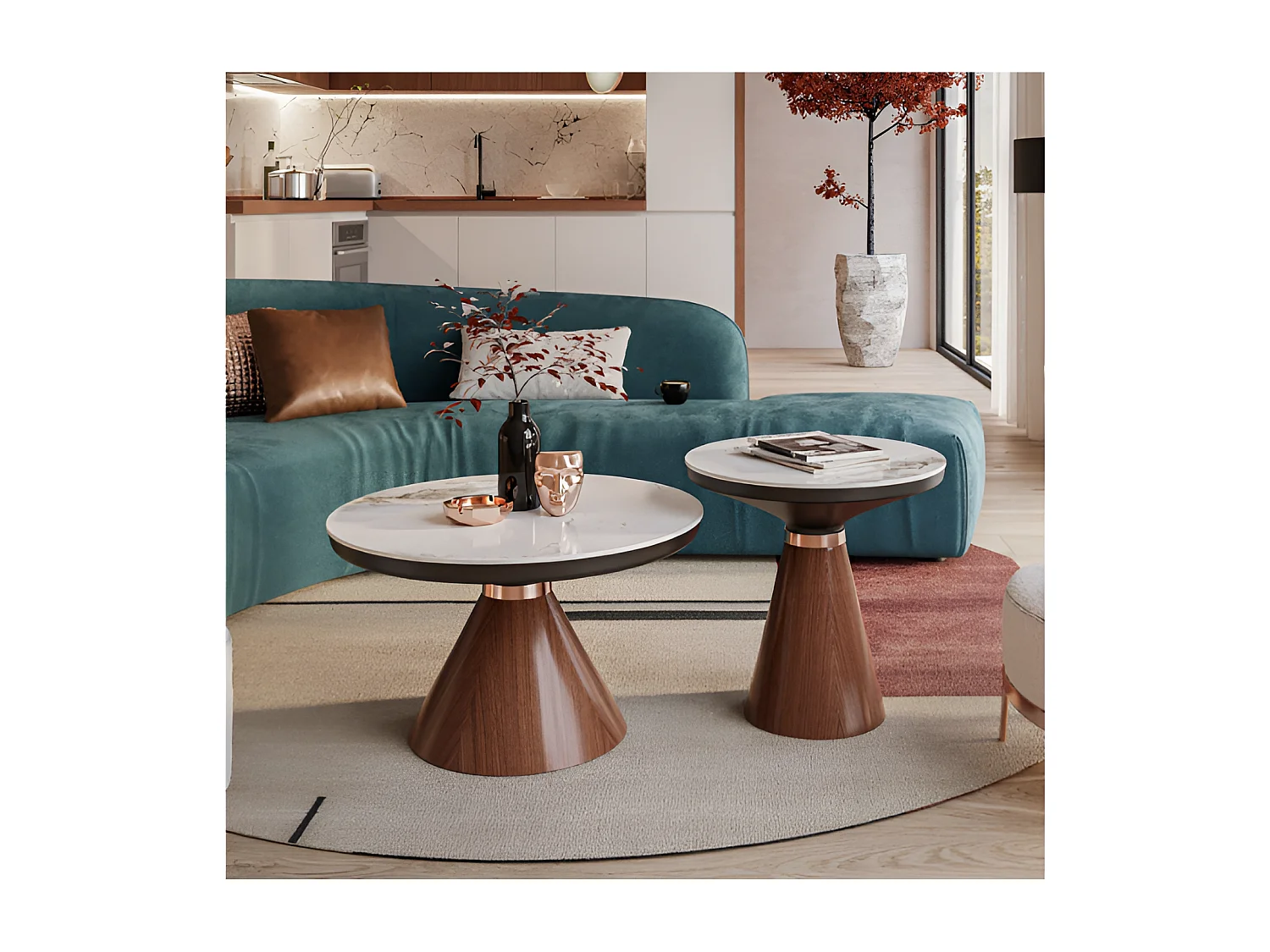 Table basse Talma Set/Multicolore