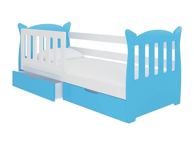 Lit Ena (90x160)/matelas inclus/bleu