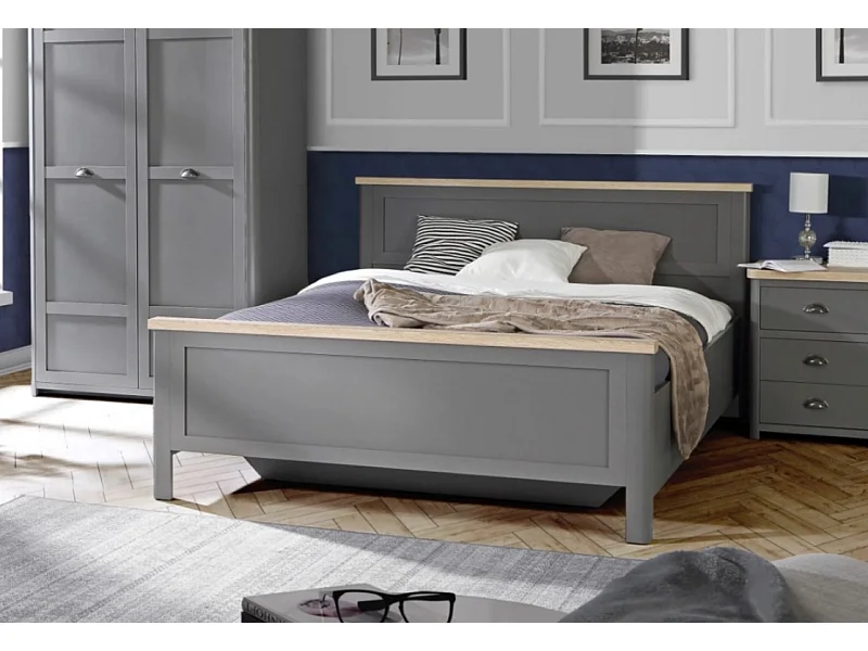 Bett Genoa Lux (140x200)/grau