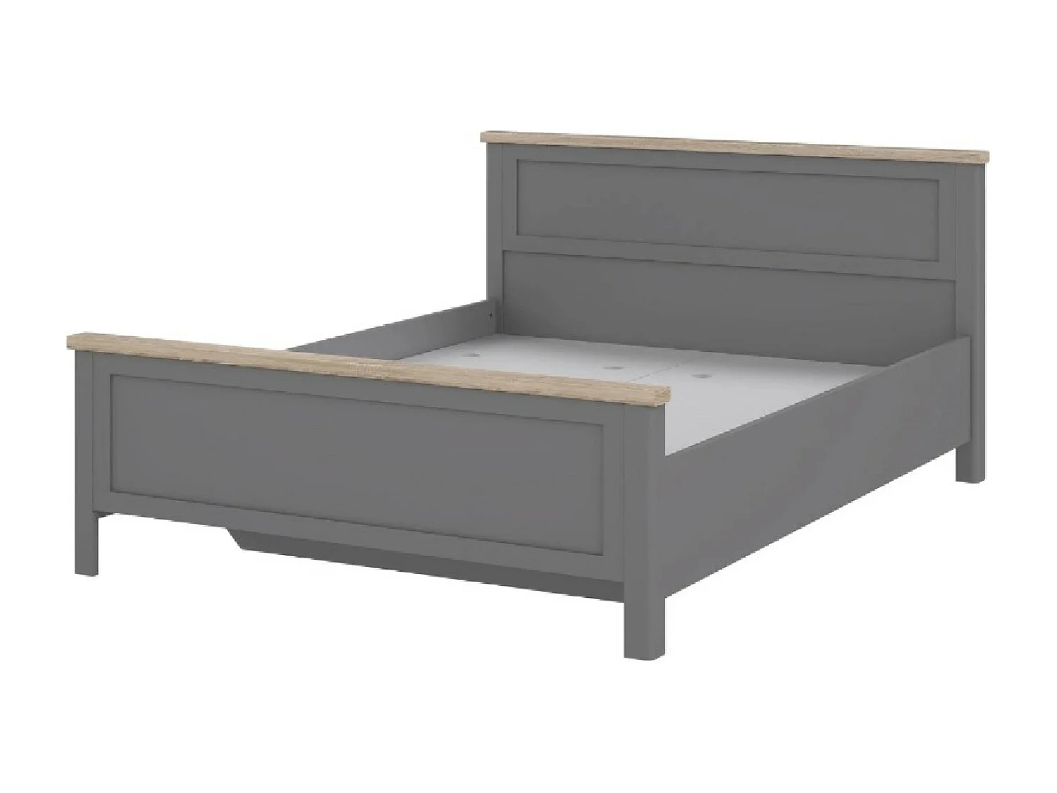 Lit Genoa Lux (140x200)/gris