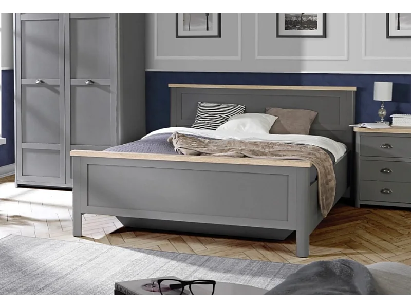 Lit Genoa Lux (140x200)/gris