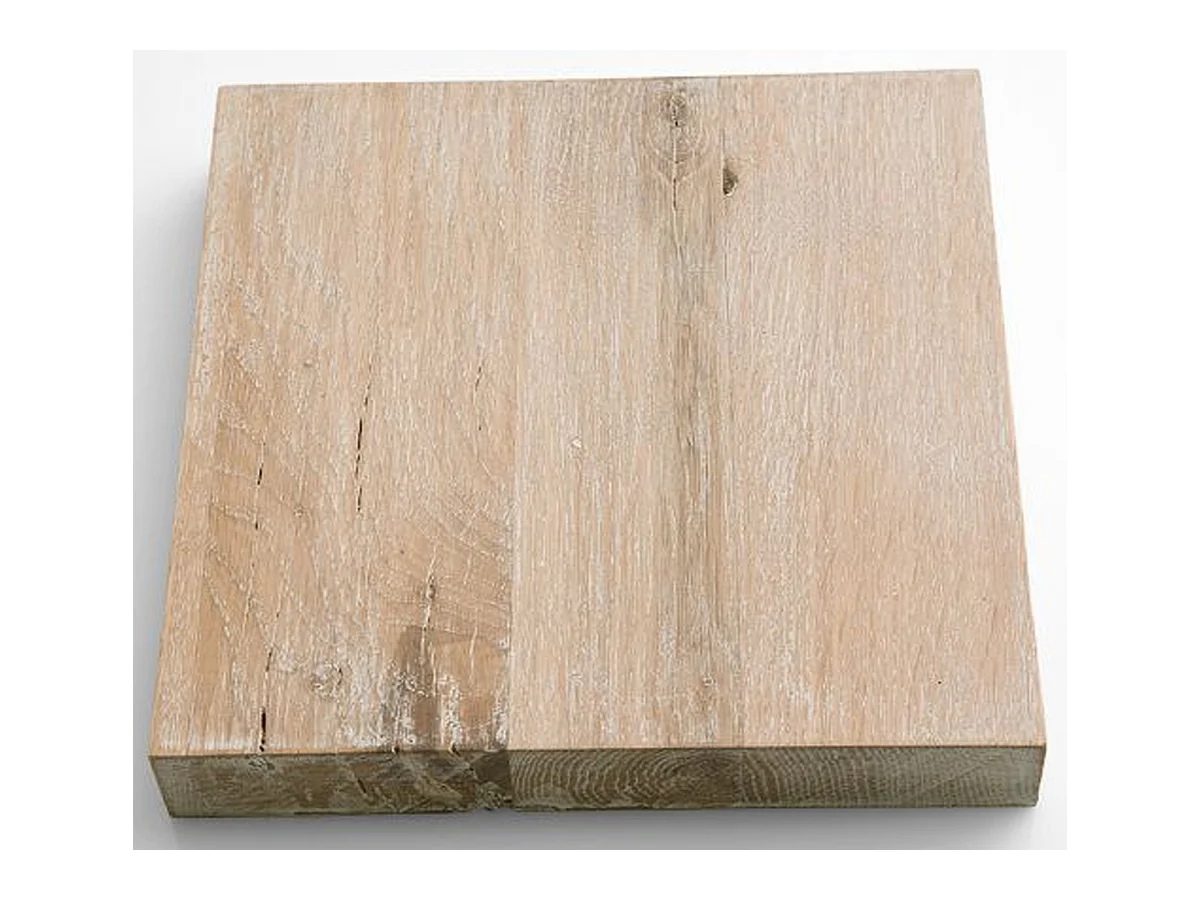 Table à manger en chêne chaulé, laqué mat massif - L.260 x H.76 x P.100 cm